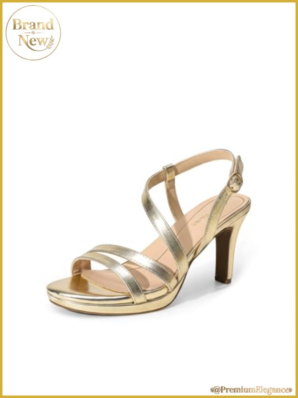 Strappy High Heels Faux Leather Platform Heeled Sandals Dress Shoes